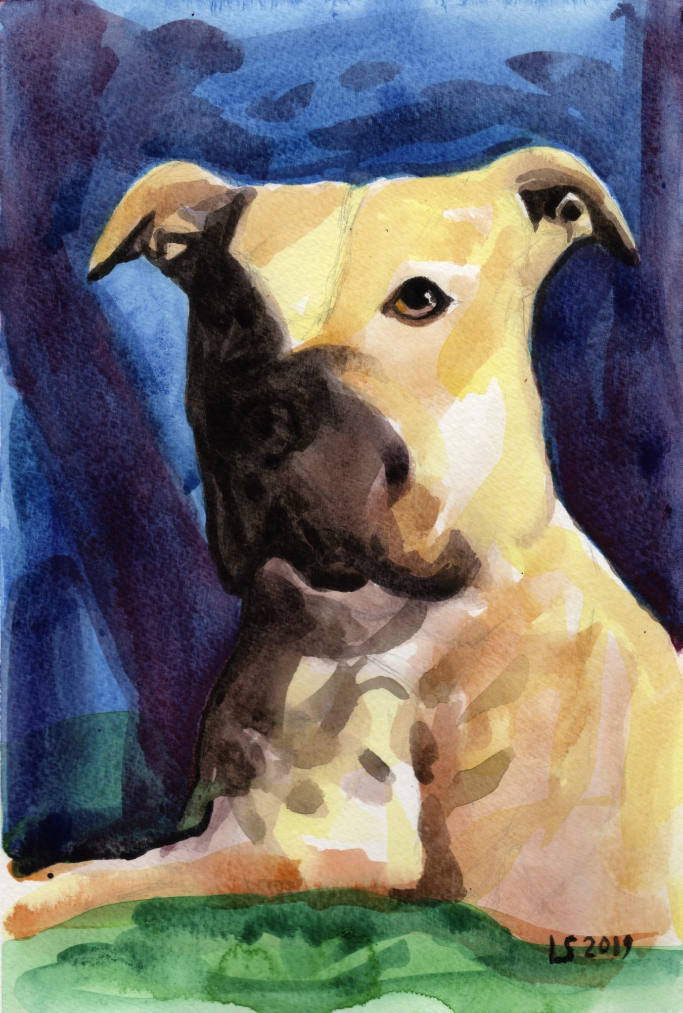 Nina in acquerello (ritratto su carta)