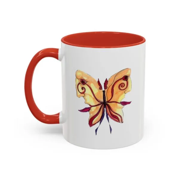 Farfalla - Tazza in Ceramica con Accenti di Colore - immagine 3