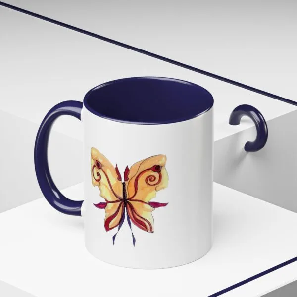 Farfalla - Tazza in Ceramica con Accenti di Colore - immagine 18
