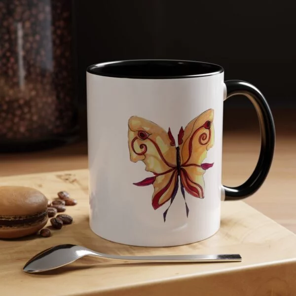 Farfalla - Tazza in Ceramica con Accenti di Colore - immagine 11