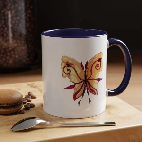 Farfalla - Tazza in Ceramica con Accenti di Colore - immagine 17